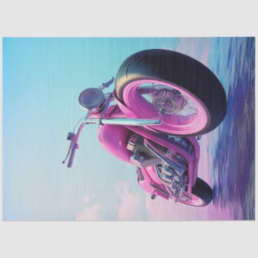 Decoupage Custom Painted Motorcycle voor Cool Chic Tissuepapier (Voorkant)
