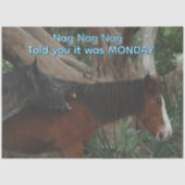 Decoupage Customizable Humorous Horse Print Tissuepapier (Voorkant)