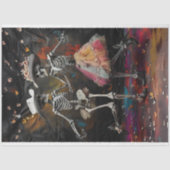 Decoupage Dag van Dead Skeleton Dancing Tissuepapier (Voorkant)
