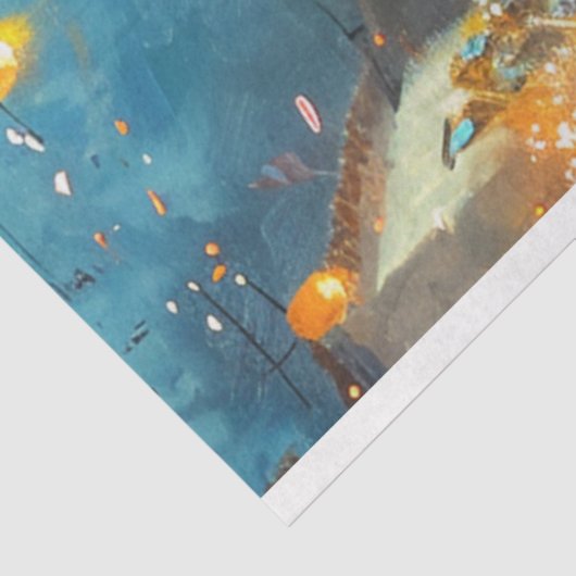 Decoupage Dag van Dode Feesten Vuurwerk Tissuepapier (Detail)