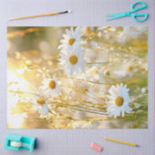 Decoupage Daisy Bright White & Yellow Field Flower Tissuepapier (Craft)