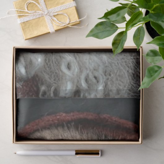 Decoupage Daniel Boone Santa Claus Peek Art Tissuepapier (Geschenk)