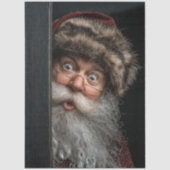 Decoupage Daniel Boone Santa Claus Peek Art  Tissuepapier (Voorkant)