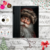 Decoupage Daniel Boone Santa Claus Peek Art  Tissuepapier
