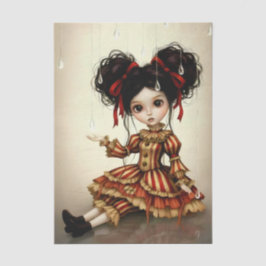 Decoupage Dark Circus Doll Tissuepapier