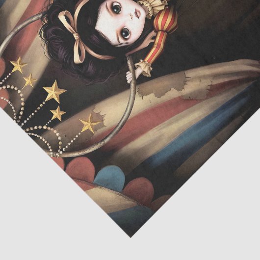 Decoupage Dark Circus Doll Tissuepapier (Detail)