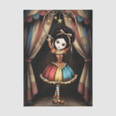 Decoupage Dark Circus Doll Tissuepapier (Voorkant)