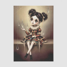 Decoupage Dark Circus Doll Tissuepapier