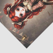 Decoupage Dark Circus Doll Tissuepapier (Detail)