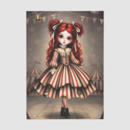 Decoupage Dark Circus Doll Tissuepapier