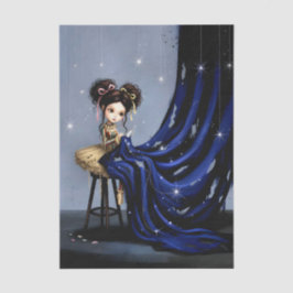 Decoupage Dark Circus Doll Tissuepapier