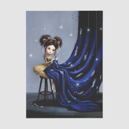 Decoupage Dark Circus Doll Tissuepapier (Voorkant)