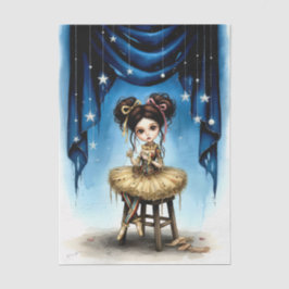 Decoupage Dark Circus Doll Tissuepapier