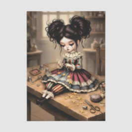 Decoupage Dark Circus Doll Tissuepapier