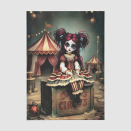 Decoupage Dark Circus Doll Tissuepapier