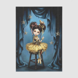 Decoupage Dark Circus Doll Tissuepapier