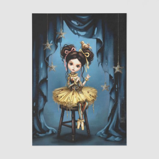Decoupage Dark Circus Doll Tissuepapier (Voorkant)
