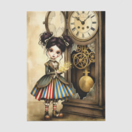 Decoupage Dark Circus Doll Tissuepapier