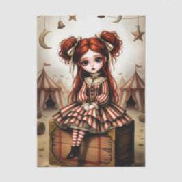 Decoupage Dark Circus Doll Tissuepapier