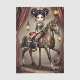 Decoupage Dark Circus Doll Tissuepapier