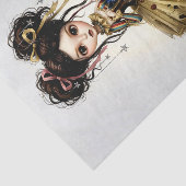 Decoupage Dark Circus Doll Tissuepapier (Detail)
