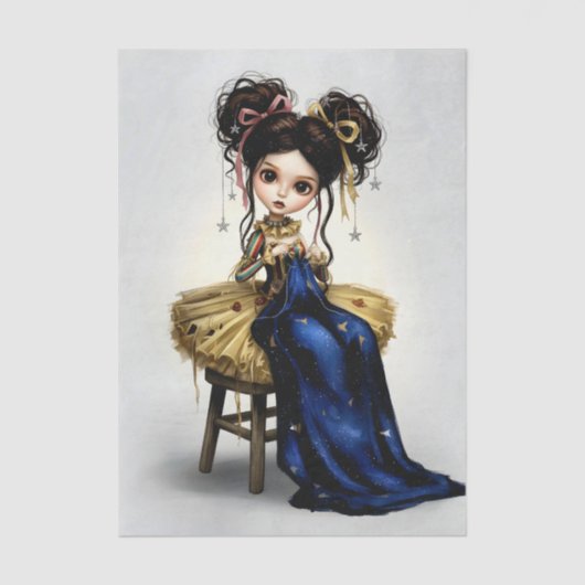 Decoupage Dark Circus Doll Tissuepapier (Voorkant)