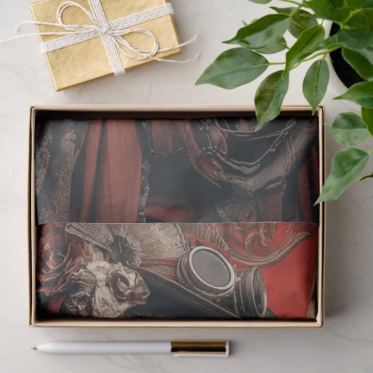 Decoupage Dark Steampunk Skeletal Circus Tissuepapier (Geschenk)