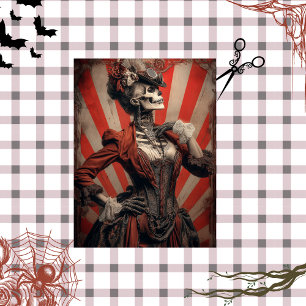 Decoupage Dark Steampunk Skeletal Circus Tissuepapier