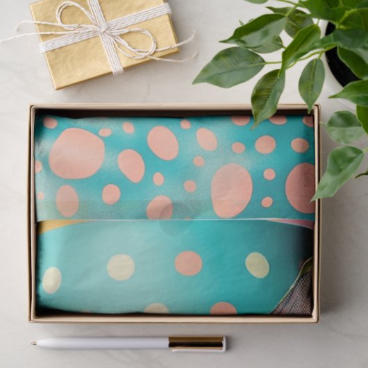 Decoupage Deco Art Kaleidoscopic Teal Woman Tissuepapier (Geschenk)