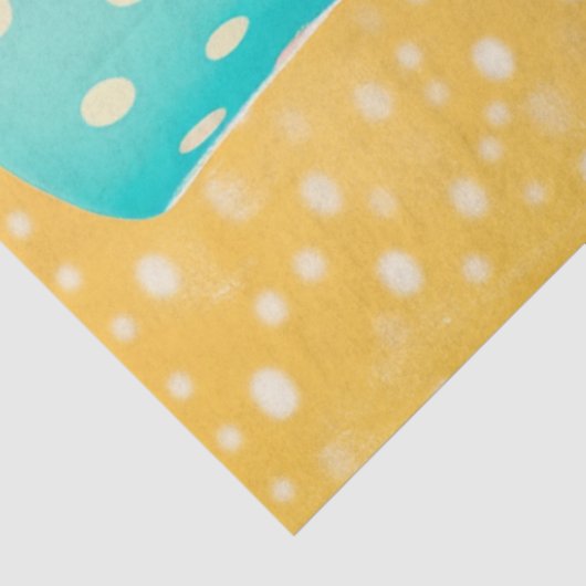 Decoupage Deco Art Kaleidoscopic Teal Woman Tissuepapier (Detail)