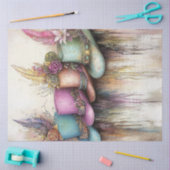 Decoupage Decorated  Petten Veerelementen Tissuepapier (Craft)