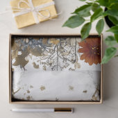 Decoupage Deer Floral Artwork Christmas  Tissuepapier (Geschenk)