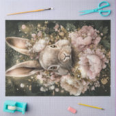 Decoupage Delicate Easter Rabbit Floral Design Tissuepapier (Craft)