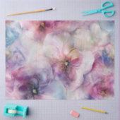 Decoupage Delicate Paarse Roze Blauw Witte Bloemen Tissuepapier (Craft)