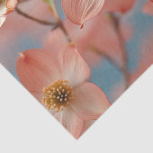 Decoupage Delicate Peach Dogwood Flowers Tissuepapier (Detail)