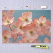 Decoupage Delicate Peach Dogwood Flowers Tissuepapier (Craft)