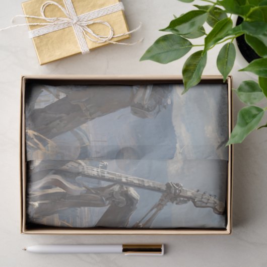 Decoupage Desert Skeleton Fur Feathers Funk Band Tissuepapier (Geschenk)