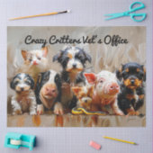 Decoupage Dierenfoto voor dierenarts's Kantoor Tissuepapier (Craft)