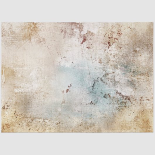 Decoupage  Distressed Earth Tone Soft Blue Tissuepapier (Voorkant)