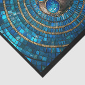 Decoupage donkere huid kale vrouw faux mozaïek 061 tissuepapier (Detail)