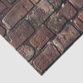 Decoupage donkerrode bakstenen muur tissuepapier (Detail)