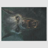 Decoupage Dracula Weerwolf met Fangs Lunar Howl Tissuepapier (Voorkant)