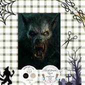 Decoupage Dracula Weerwolf met Fangs Lunar Howl Tissuepapier