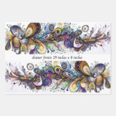 Decoupage Drawer Front 29x8 Teardrop Motif Vibrant Inpakpapier Vel (Voorkant 3)