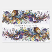 Decoupage Drawer Front 29x8 Teardrop Motif Vibrant Inpakpapier Vel (Voorkant 2)