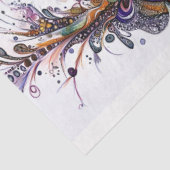 Decoupage Drawer Front 29x8 Teardrop Motif Vibrant Tissuepapier (Detail)