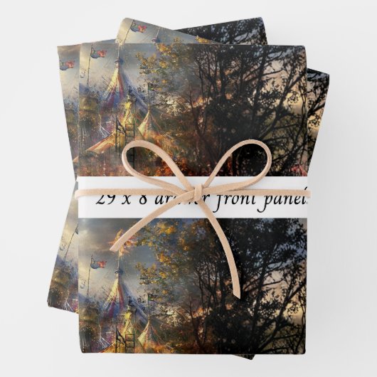 Decoupage Drawer Front Big Top Carnival Panel  Inpakpapier Vel (In situ)