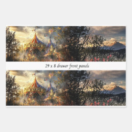 Decoupage Drawer Front Big Top Carnival Panel  Inpakpapier Vel