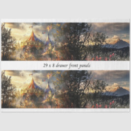 Decoupage Drawer Front Big Top Carnival Panel  Tissuepapier