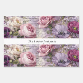 Decoupage Drawer Front Panel French Country Floral Inpakpapier Vel